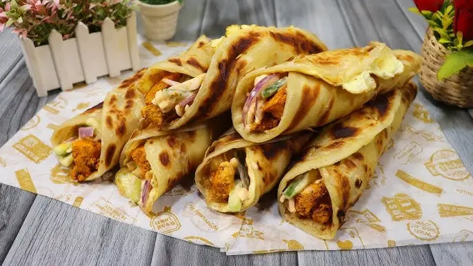 Egg & Cheese Paratha Roll